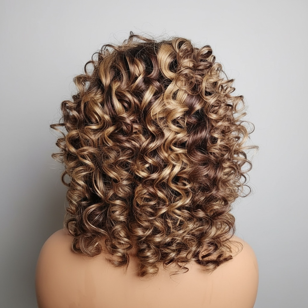 BIANCA- 5x5HD Lace Unit Spiral Curly Texture | Honey Blonde & Brown Highlights