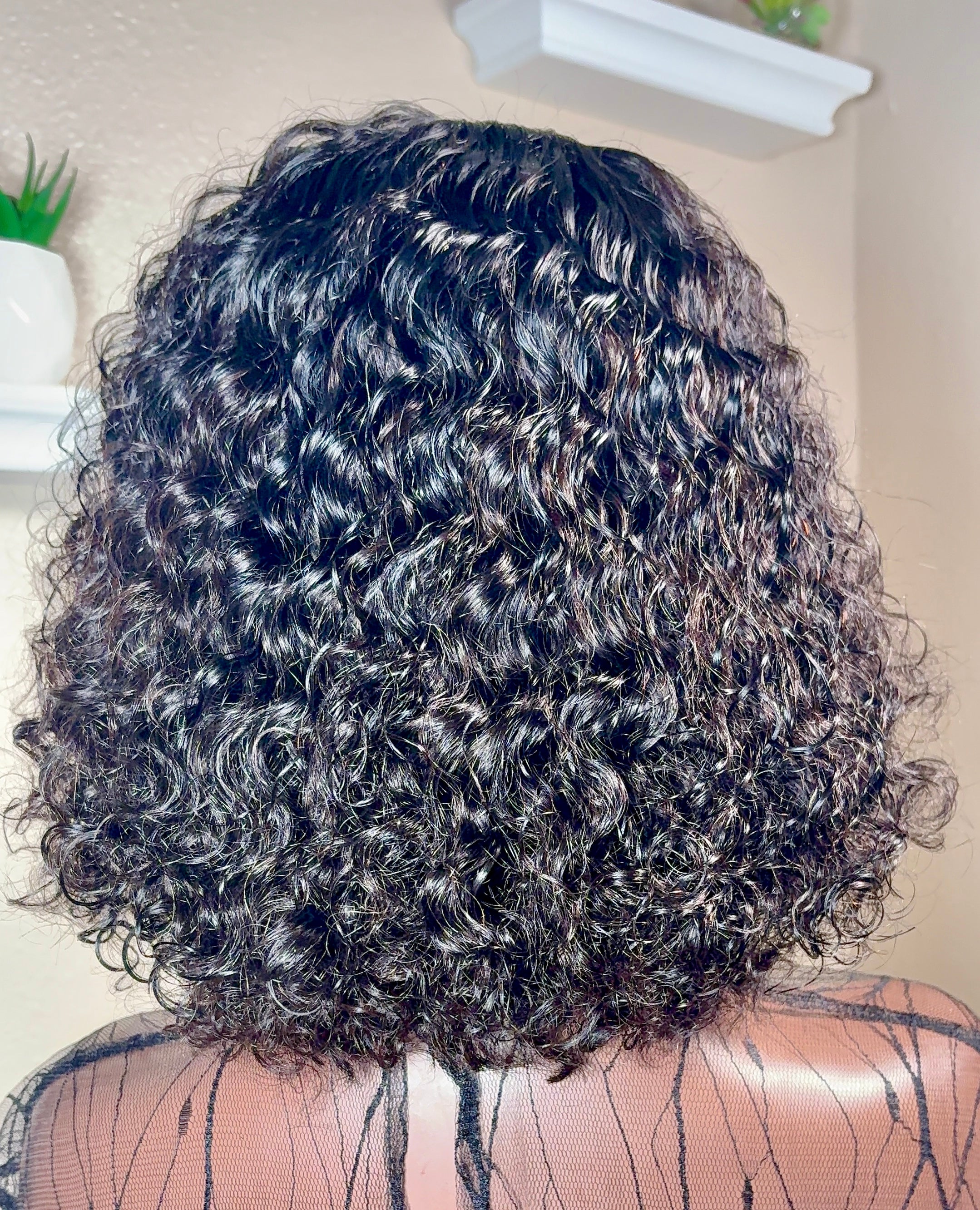 AVA- 4x4HD Lace Short Bob Unit in Deep Wave Texture | Natural Color