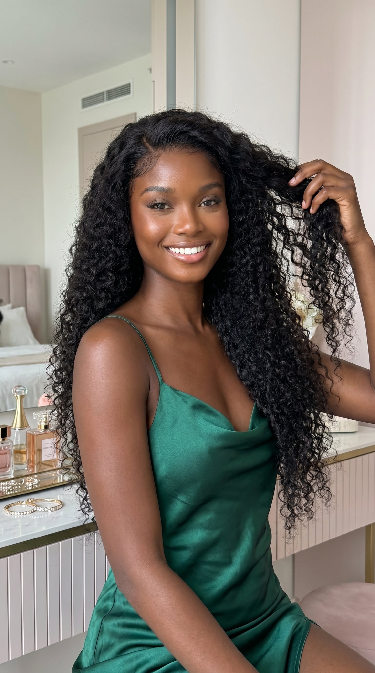 LORELL- HD Lace Unit in Cambodian Curl texture | Natural Color