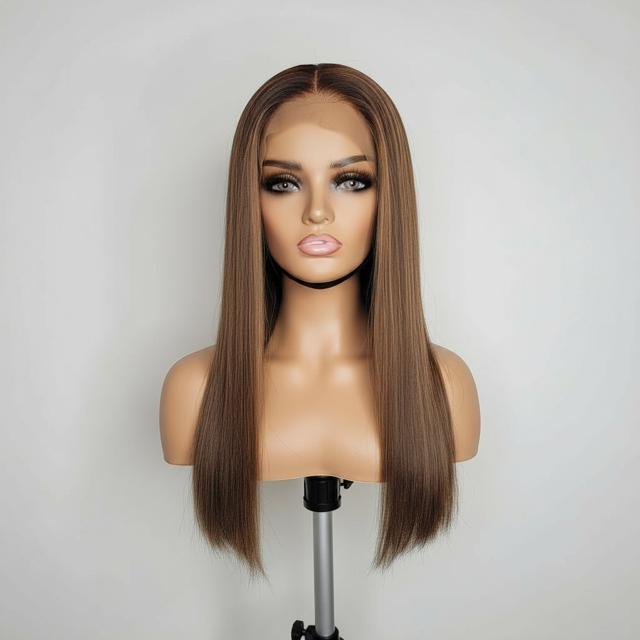 SHEREE - HD Lace Unit in Straight Texture | 1B Natural Black with Honey Blonde Highlights