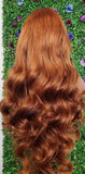 Center U-Part Body Wave Unit - Ginger Brown