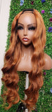 Center U-Part Body Wave Unit - Ginger Brown