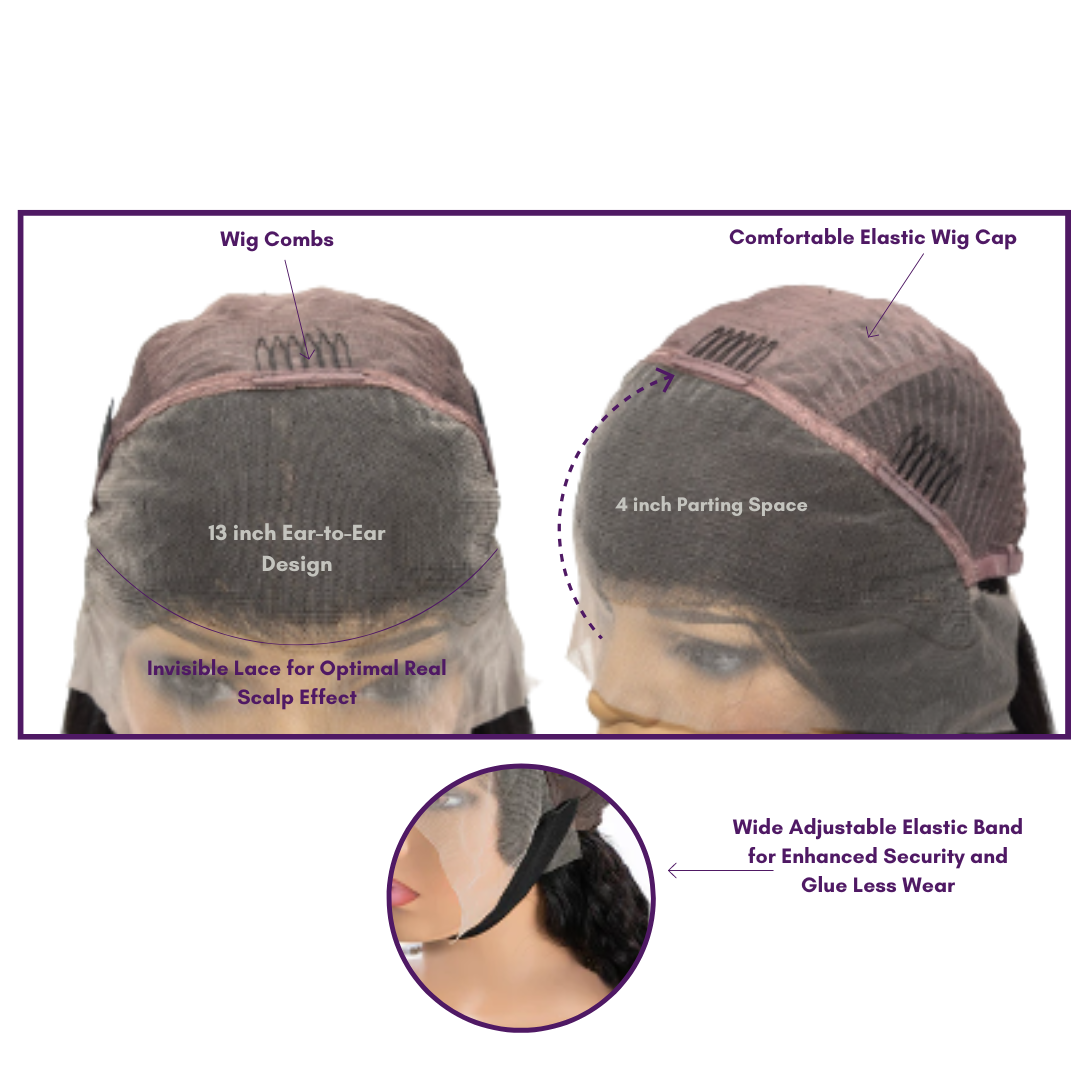 HAZEL - 13x4 Invisible Lace Frontal with Soft Highlights Body Wave Unit | 200% Density