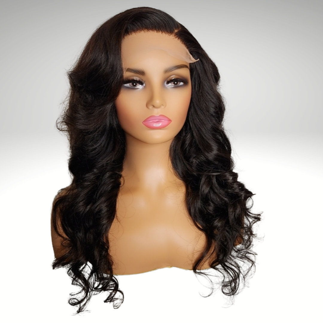 AMARA - 5X5HD Invisible Lace Body Wave Unit | Side Part 200% Density