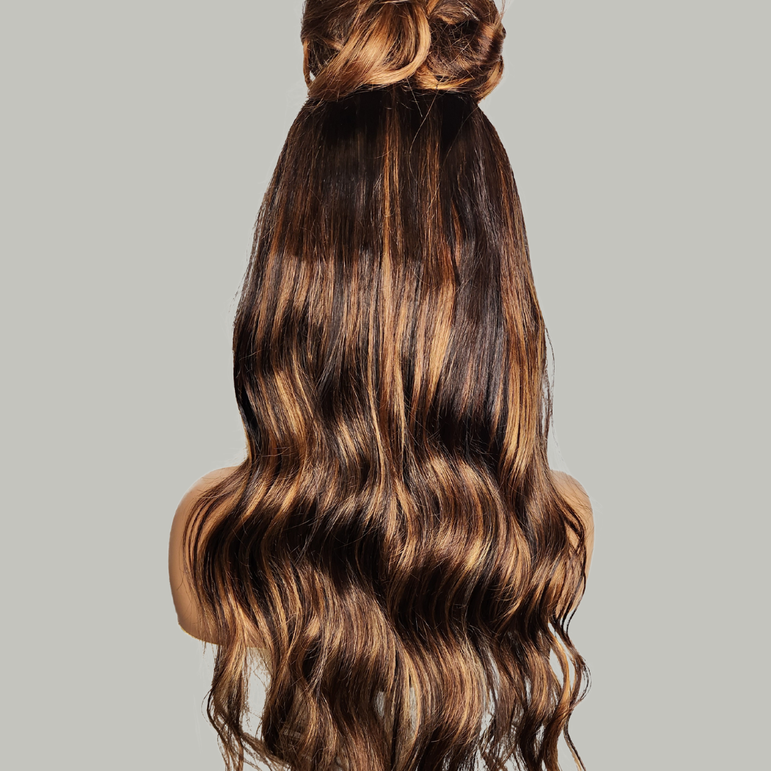 HAZEL - 13x4 Invisible Lace Frontal with Soft Highlights Body Wave Unit | 200% Density
