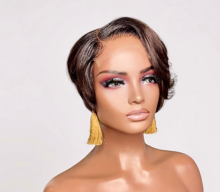 BRENDA - 4x4HD Lace Short Pixie Cut Unit | Straight Texture