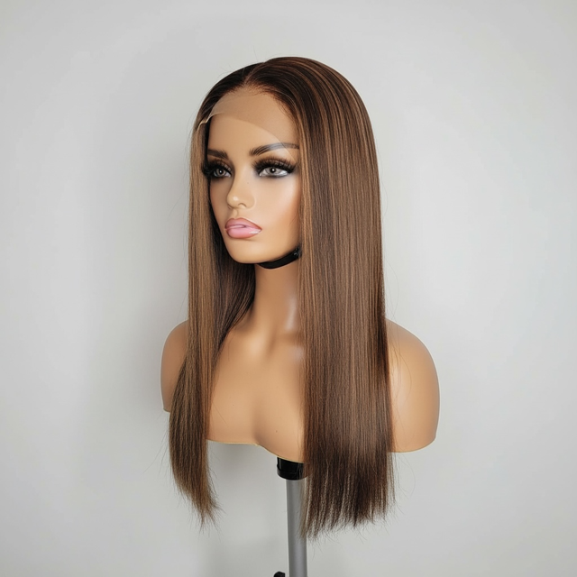 SHEREE - HD Lace Unit in Straight Texture | 1B Natural Black with Honey Blonde Highlights