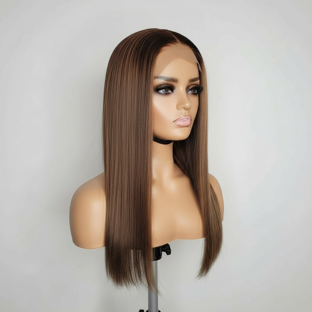 SHEREE - HD Lace Unit in Straight Texture | 1B Natural Black with Honey Blonde Highlights