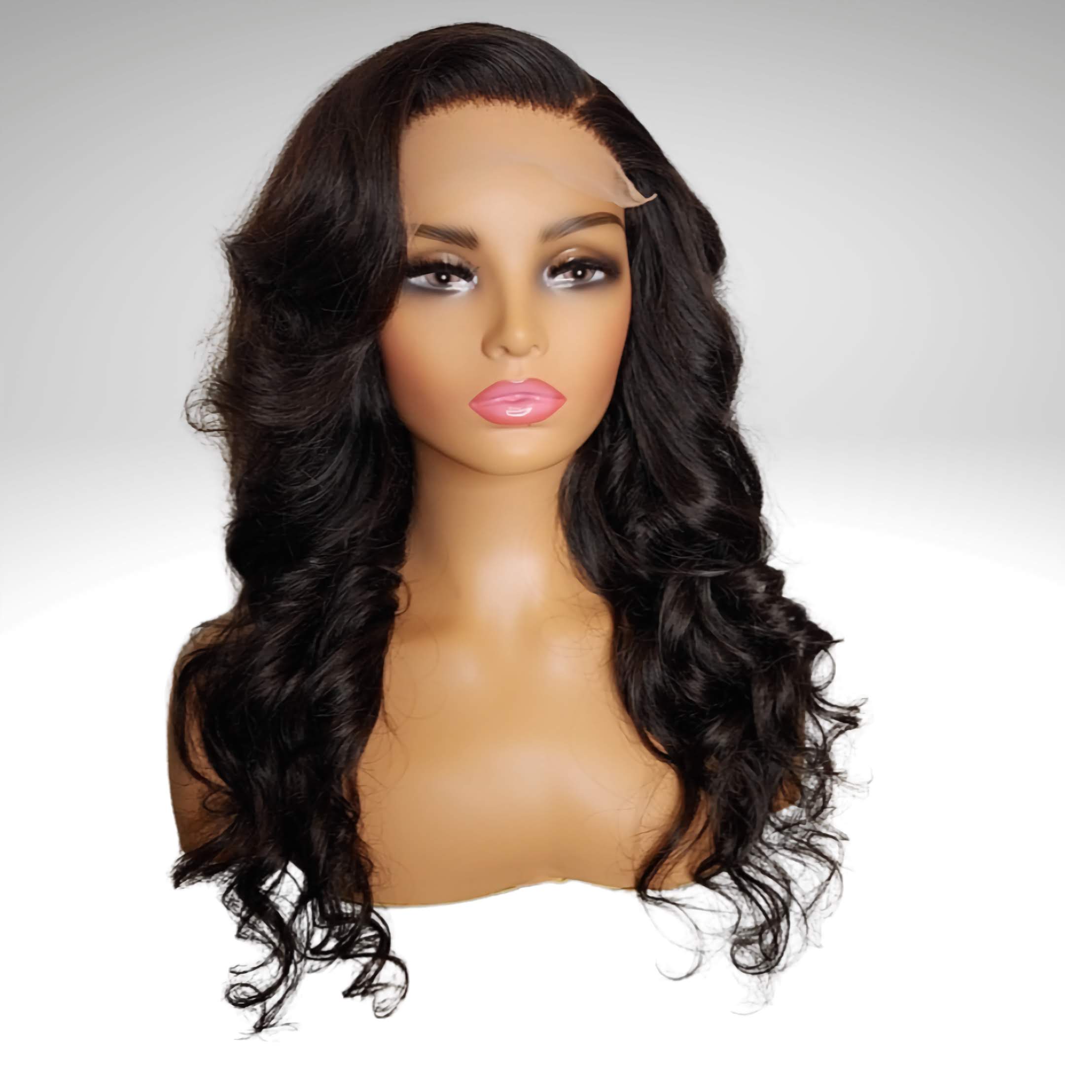 AMARA - 5X5HD Invisible Lace Body Wave Unit | Side Part 200% Density