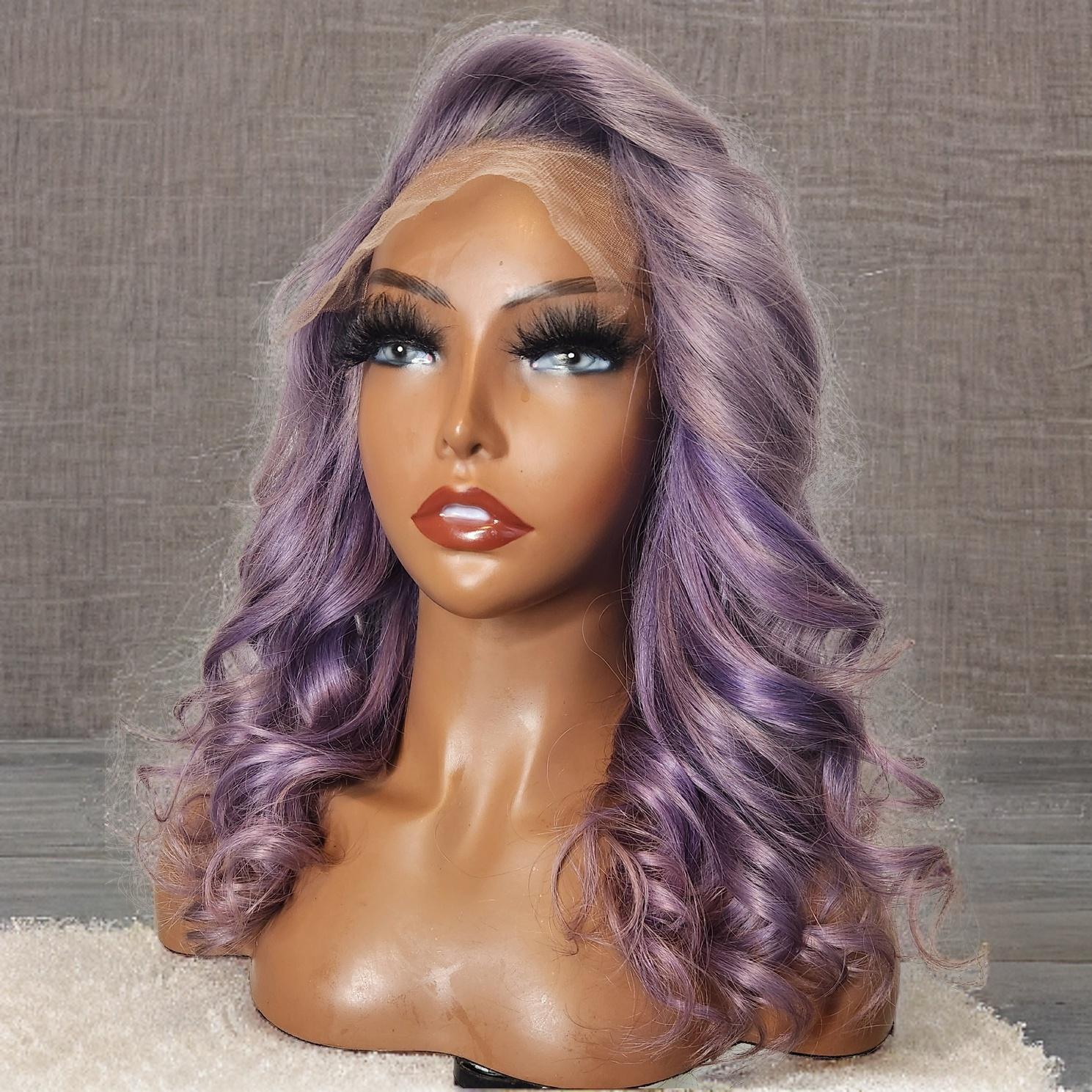 LAVENDER ICE- 5x5HD Glueless Invisible Lace Unit | Body Wave Lavender & Silver | 180%