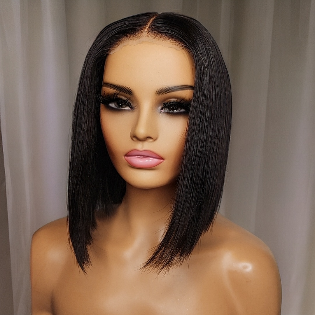 NATALIA - 4X4HD Lace Closure Blunt Cut Bob Unit | Straight