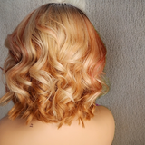 SIENNA- Transparent Lace Multi-Colored Short Style Unit | Curly Wave | 180% Density
