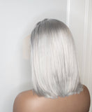 13x4 Lace Frontal Silver Platinum Human Hair Wig in 180% Density
