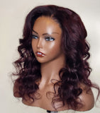 5x5 Lace Closure Wig -curly in color 99J 