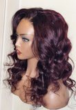 5x5 Lace Closure Wig -curly in color 99J 