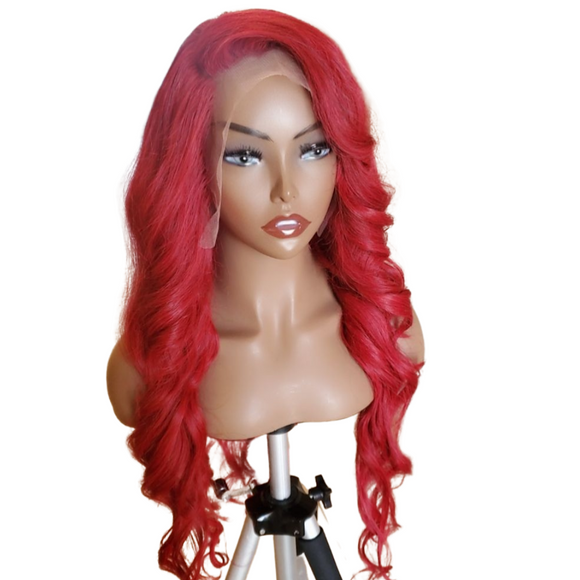 RED POP - Red 13x4 Lace Frontal or 4x4 Invisible Closure Wig HCU - Premium Hair Extensions, Wigs & Accessories - Journiq by Dani