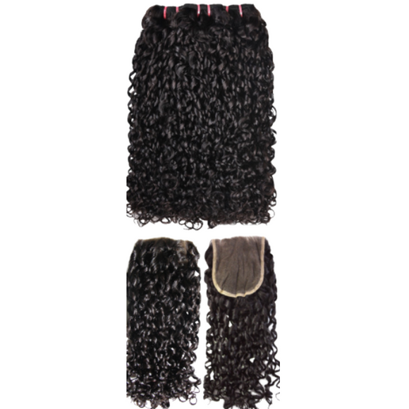 PIXIE CURLS -3 Bundles and Closure Set- Natural Color - Premium Hair Extensions, Wigs & Accessories - Journiq by Dani