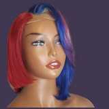 STARRBURST- 4x4 Transparent Lace Colorful Short Bob Unit - Premium Hair Extensions, Wigs & Accessories - Journiq by Dani