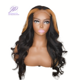 MIA- Glueless Invisible13x4 Lace Frontal Skunk Highlights Unit - Premium Hair Extensions, Wigs & Accessories - Journiq by Dani