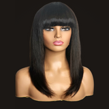 ZAZA- Classic No Lace Straight Cut Bangs Glueless Unit | Straight