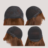 SASHA- Glueless Straight Brown Unit with Bangs - Premium Hair Extensions, Wigs & Accessories - Journiq by Dani