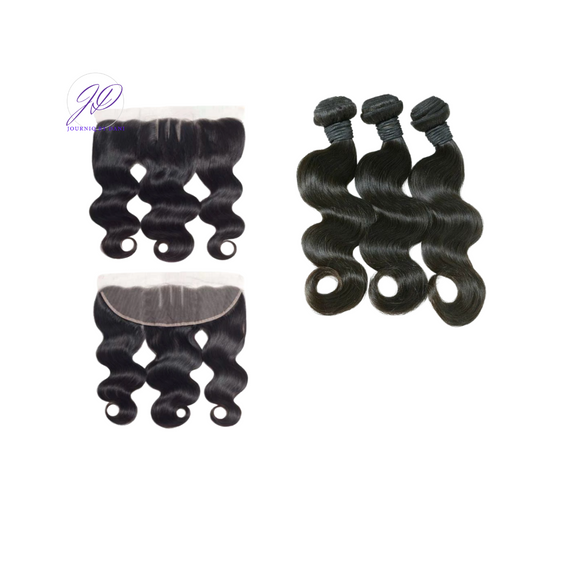 Body Wave-13x4 Lace Frontal & 3 Bundles Set - Premium Hair Extensions, Wigs & Accessories - Journiq by Dani