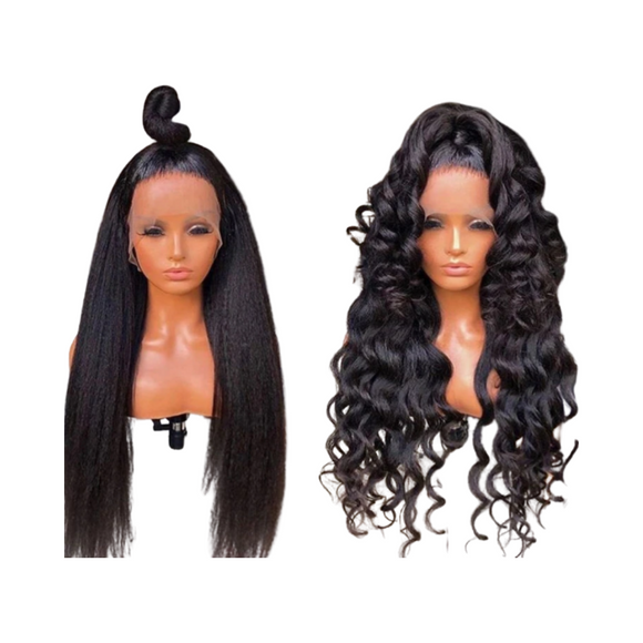 KIKI-Invisible Kinky Straight 360 Lace Frontal Unit 150|180|250 Density Pre Plucked - Premium Hair Extensions, Wigs & Accessories - Journiq by Dani