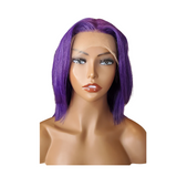 SOUR GRAPE - 13x4x1 T-Part Frontal Short Bob 10" (OTS) - Premium Hair Extensions, Wigs & Accessories - Journiq by Dani