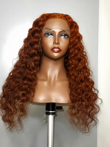 AUTUMN SPICE-Invisible Lace Frontal Deep Wave Ginger Red Unit - Premium Hair Extensions, Wigs & Accessories - Journiq by Dani