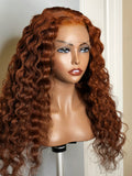AUTUMN SPICE-Invisible Lace Frontal Deep Wave Ginger Red Unit - Premium Hair Extensions, Wigs & Accessories - Journiq by Dani