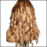 Ashlynn - Invisible 13x4 Soft Brown Ash Blonde Lace Frontal Body Wave Unit | 180% Density